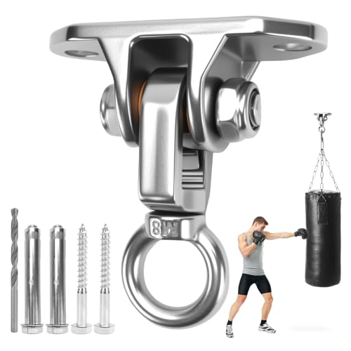 LPZMPZ Gancho de techo para cargas pesadas, M8 para vigas de madera, placas oculares de hasta 500 kg, soporte de techo, ojal de techo, gancho de carga pesada, gancho de pared, acero inoxidable