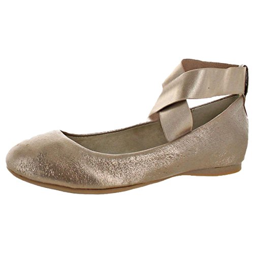 Jessica Simpson Women's Mandayss Ballet Flat,Sandbar/Gold,9.5 M US