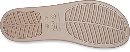 Image of Crocs Women's Brooklyn Low Wedge W Flame /Mushroom Fashion Sandals-2 Kids UK (206453-6SQ)