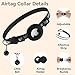 Meliya Airtag Cat Collar Breakaway with Bell, Adjustable Reflective Pet Kitten Collar with Apple Air Tag Holder Case for Girl Boy Cats (Striped Black)