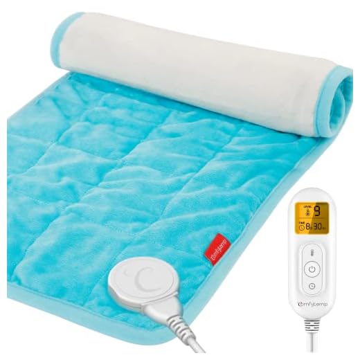 Comfytemp Weighted Heating Pad, 12x 24" Electric Heating Pad for Back Pain Relief with 9 Heat Settings | 11 Auto-Off | Stay on | Backlight, 2.2lb XL Heat Pad for Shoulders and Cramps Relief, Washable