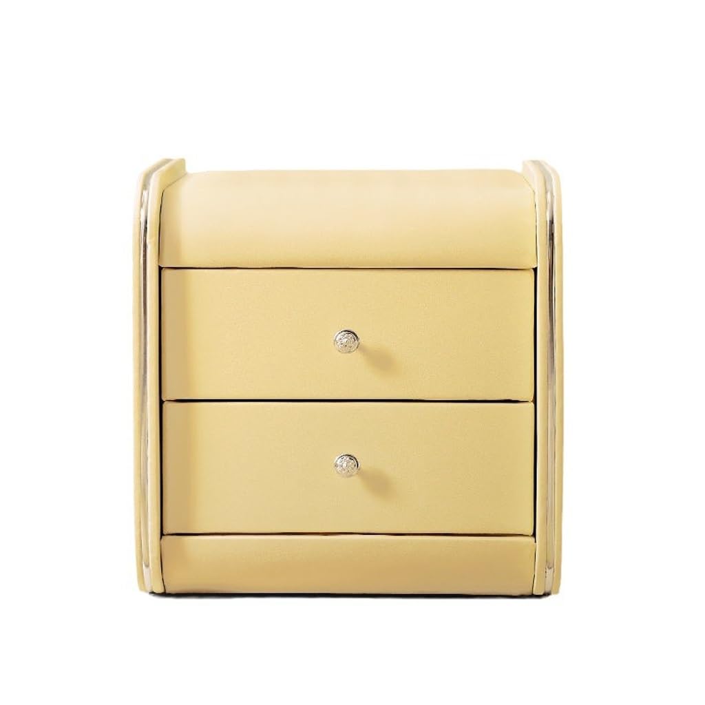 BHGFYXBS Side Tables Bedroom Bedside Table, Leather Soft-Covered Simple Side Cabinet, Bedroom Storage Cabinet, Bedside Storage Cabinet Bedside Tables