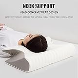 Sleep Apnea Relief Pillow, Ergonomic Memory Foam Pro Pillow for Snoring Relief, Anti-Snore Neck and Support Cushion for Side and Back Sleepers (White) - Image 4