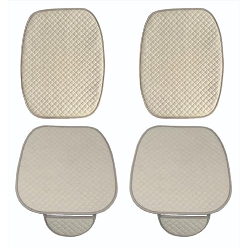 Image of AURAFRESH Car Seat Protector Cushions Cover, Airbag friendaly. (BAIGE, 4PC Driver & CO-PASSANGER SEAT)