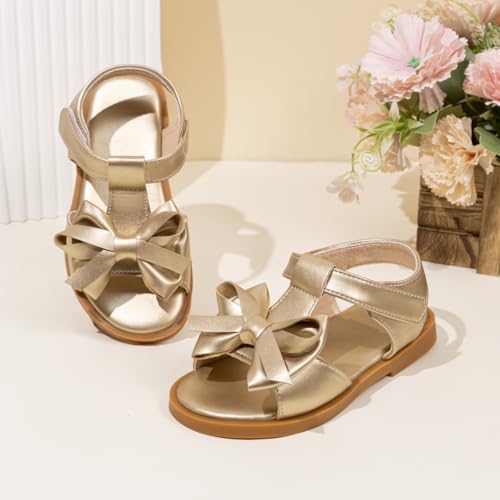 Image of Toddler Girls Sandals Little Girl Summer Flat Sandal Baby Open Toe Outdoor Beach Holiday Dress Shoes