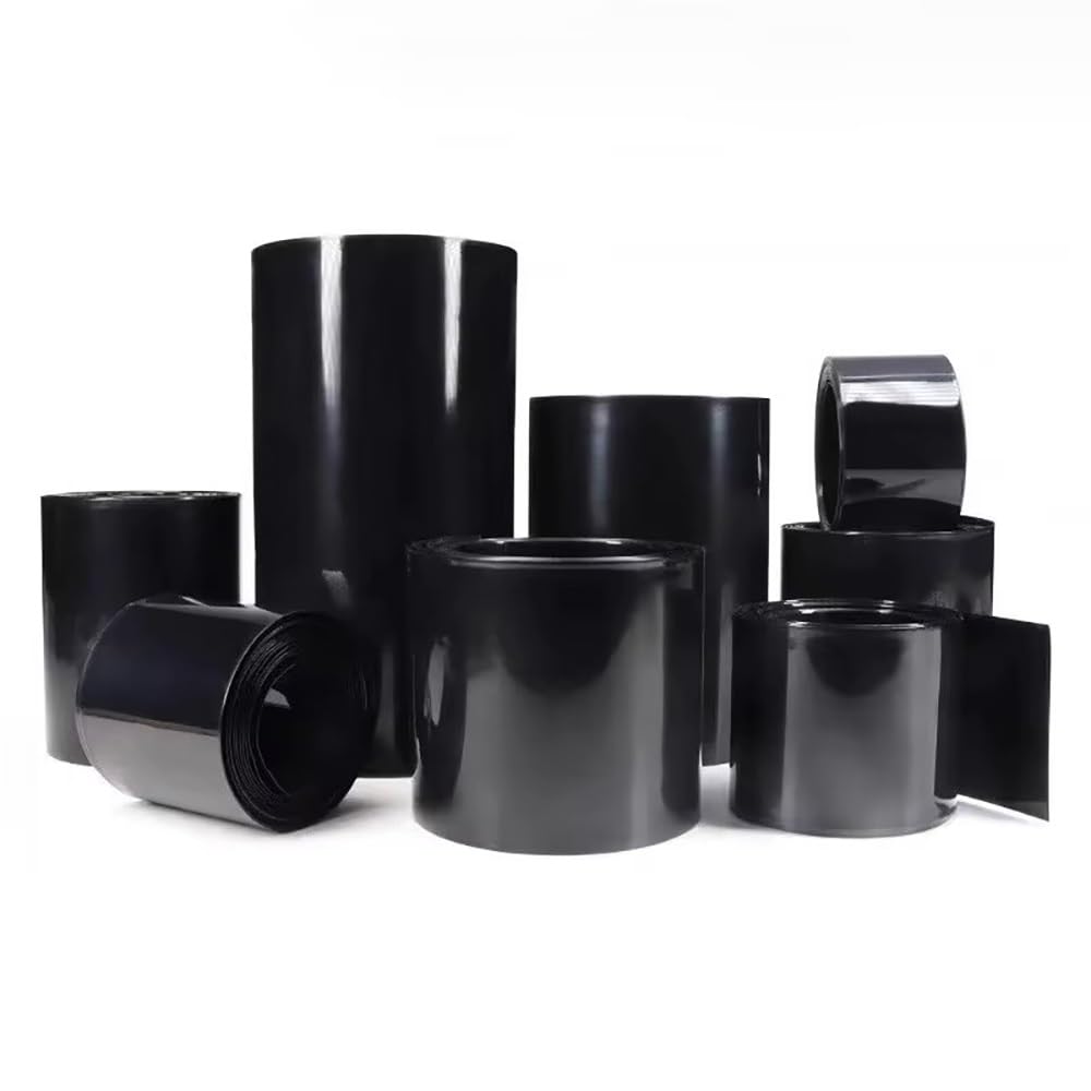 Rurka Termokurczliwa Z PVC Do Akumulatora 18650, Czarna Koszulka Termokurczliwa, Szerokość 80-500 Mm, 1 Rolka 1 Kg(Width 160mm)