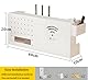 PUIOTEAI Wandbehang Router Verstecken Regal, Router Regal, Router Aufbewahrungsbox, Wand Router Aufbewahrungsbox, Wandmontage Tv Kabel Organizer Box(White)