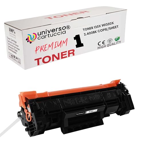 universo cartuccia - 135A, 135X W1350A, W1350X con Chip 1 Toner Compatibile SOLO con HP Laserjet MFP M234dw, HP Laserjet M209dw, MFP M234sdw, MFP M234sdn, M209dw,M234dw,M234dwn, M209 (1 TONER W1350X)