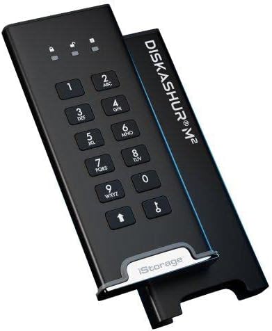 iStorage diskAshur M2 2 TB Portable Rugged Solid State Drive - M.2 2280 External - TAA Compliant