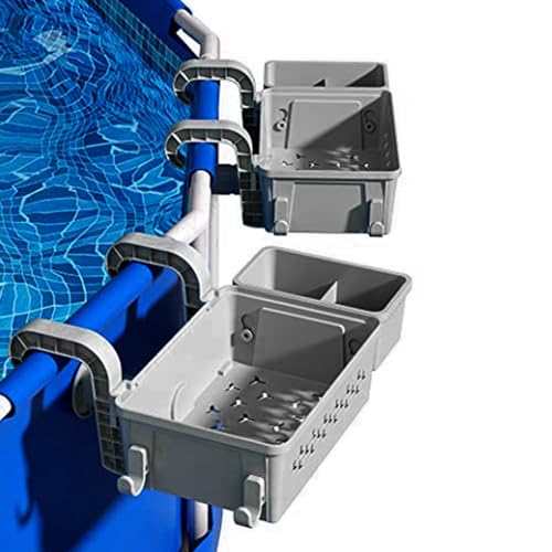 Kliplinc 2 Sets Aufbewahrungskorb f¨¹r Oberirdische Pools Zubeh?r f¨¹r Oberirdische Pools + Poolbecherhalter f¨¹r Oberirdische Pools – Bild 5