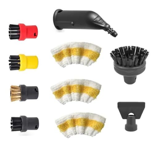 10Pcs Steam Cleaner Accessories Kit - Compatible with For Kärcher SC1 SC2 SC3 SC4 SC5 SC7 CTK10 CTK20 Includes Extension Wands & Nozzles for Multi-Surface Deep Cleaning