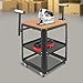 Rolling Planer Stand, 550 lbs Load 2-Tier Tool Stand with 4 Wheels, Height Adjustable Miter Saw Planer Table with 2 Extension Rollers for Most Planers, Saws, Bench-top Machines, Power Tools