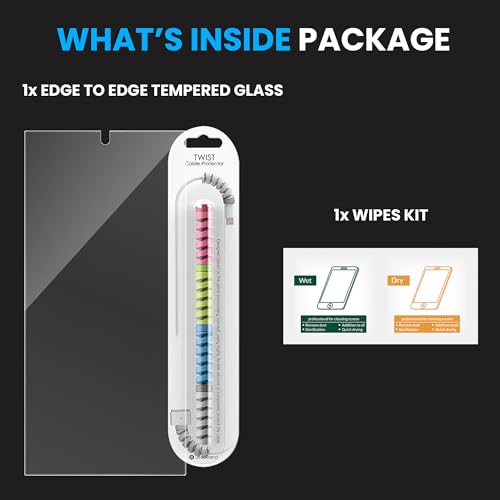 Image of ArmourPro Premium Borderless Tempered Glass for Samsung Galaxy S24 ultra, HD Clear Screen Protector, Anti-Dust Speaker Mesh, 9H Hardness, Edge-to-Edge Fit, Case Friendly & Cable Protector