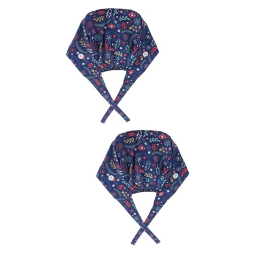 PACKOVE 2 Piezas Puntera a Prueba De Polvo Matorrales Gorro De Mujer Gorro De Fregar para Hombre Gorra De Enfermera Gorros Quirúrgicos Mujer Atar Sombreros Gorras Adorables Poliéster
