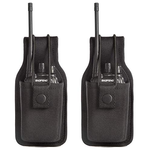 Image of LUITON Radio Holder Radio Holster Baofeng Case Two Way Radio Pouch for Walkie Talkies Nylon Holster for Motorola Kenwood Icom HYT Arcshell Baofeng UV5R UV82 888S F8HP Retevis(2 Pack)