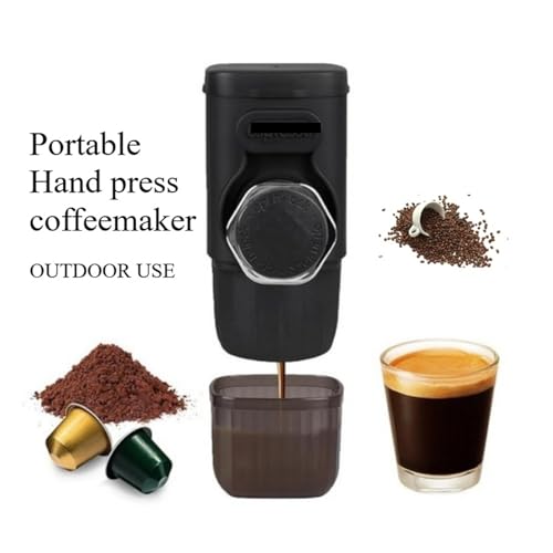 Cafetera portátil manual 2 en 1 para espresso y café miniatura 2