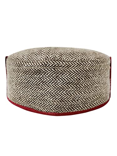 Image of Vastraa Fusion Himachali Topi for Men | Nepali Headwear | Traditional Kullu Cap | Pahadi Topi | Kashmiri Hat | Wool Handcrafted Ethnic Wear