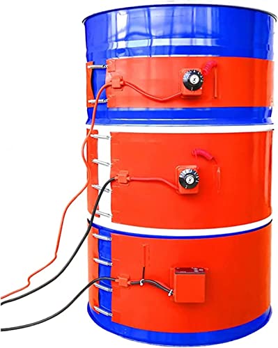 YQCXG Calentador de bidón, Calentador de bidón de Aceite de silicio, Calentador de Barril, Calentador de Cubo, Calentador de Cubo con termostato Ajustable, para bidones de Aceite y tanqu