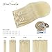 WindTouch Clip in Hair Extensions Real Human Hair #60 Platinum Blonde Hair Extensions 15Inch 75g 7pcs Blonde Human Hair Clip in Extensions Straight