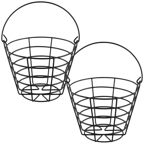 HAKZEON 2 PCS Stainless Metal Golf Ball Basket, Holds 100