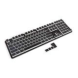 Happy Balls PBT Keycaps Backlit Pudding Keycap Set Doubleshot Translucent OEM Profile with Keycaps Holder and Puller for 60%/87 TKL/104/108 MX Switches Mechanical Keyboard(Black Pudding)