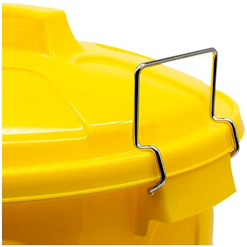 Bac à déchets robuste 31L jaune avec poignées ergonomiques - 2