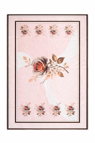 Image of AAZEEM Printed Tablecloth Soft Feel Table Cover 4-6 Seater,Table Cover,Dining Table Cover, Table Linen,Dining Table Chair Cover,Dining Table Cover 6 Seater|Cream|36 X 54 Inches