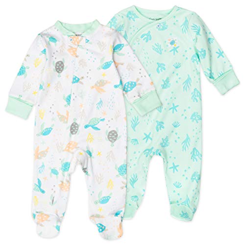 Image of Mac & Moon Sleep and Play Footies Organic Cotton, Set of Two, Sleepers