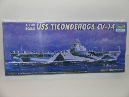 Trumpeter 05736 USS Fort Ticonderoga CV-14 pour passionnés de modélisme naval en salon