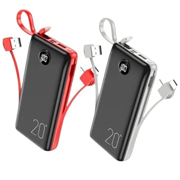 Power Bank, Carregador Portátil de 20000mAh com Carga Rápida, Múltiplas Portas, Design Leve e Proteção Inteligente para Dispositivos iOS e Android/USB/Type-C