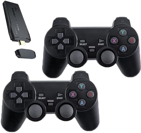 64G Retro Video Game Console, HD Classic Games Console in TF Card Built in 10000+ Games, with Two 2.4G Wireless Gamepads Controllers, 9 Classic Emulators HDMI Output TV Video Game Console