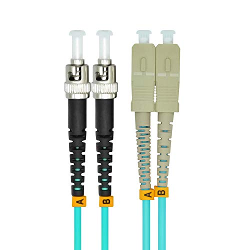 Image of 5Meters 16ft SC to ST Duplex 50 /125 10G OM3 Multi-Mode Fiber Optic Cable Jumper Optical Patch Cord SC-ST