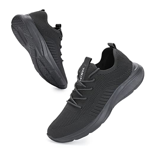 Image of VAMJAM Men's Running Shoes Fashion Sneakers - Lightweight Breathable Flying Knitting Lace Up Mesh Walking Shoes Workout Casual Sports Shoes