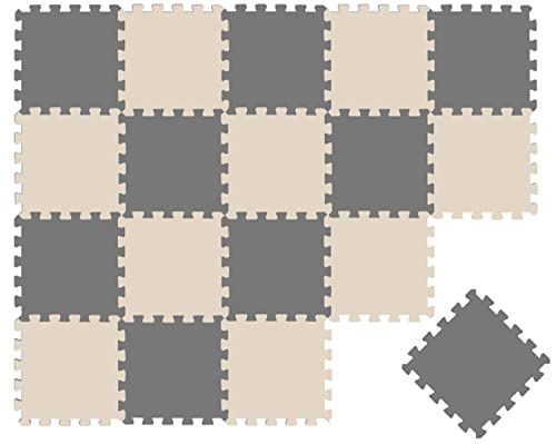 LittleTom 18 Piezas Alfombra Bebé Desde el Primer Mes   30x30 Colchoneta de Espuma EVA Acolchada   Superficie Puzzle Antideslizante para Niños Pequeños   Suelo Protector para la Habitación Infantil