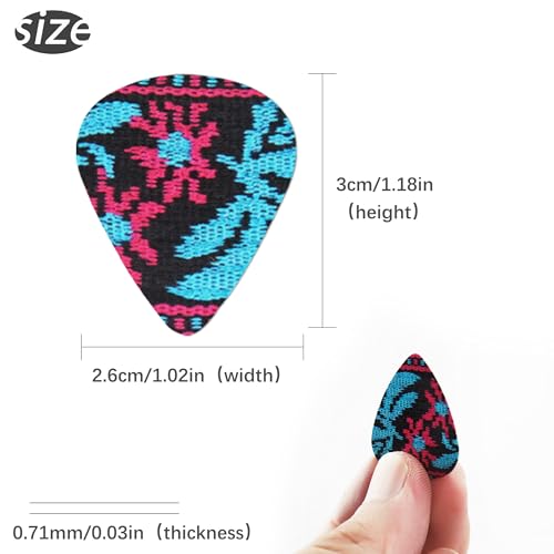 Image of Adjustable Guitar Strap Includes 2 Strap Locks & 2 Matching Picks & 1 Picks Holder & 1 leather Strap Button.