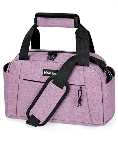 Noozion Bolsa de ginástica pequena de 35,5 cm para mulheres e homens, mini bolsa de mão leve com vários bolsos, bolsa esportiva para viagens e treino., Roxa, Bolsa de ginástica