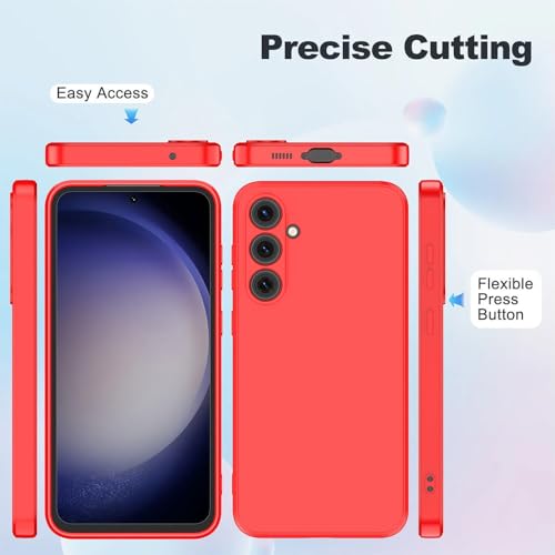 Image of Back Cover for Samsung Galaxy S23 FE 5G | Full Camera Protection | Premium Liquid Silicon Case | Flexible Bumper Case for Samsung Galaxy S23 FE 5G (Red)