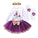 Haokaini Baby Mädchen 1. Geburtstag Outfits erster Geburtstag Strampler Mesh Tutu Rock Stirnband Beinwärmer Set für Säugling Kleinkind ersten Geburtstag Kuchen Smash