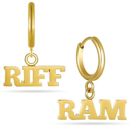 Stone Armory Earrings for Texas Christian University Jewelry Gifts for Women, Graduation – Stainless Steel Skin-Friendly TCU Horned Frogs Earrings 18K Gold Finish TCU Riff Ram Hoops