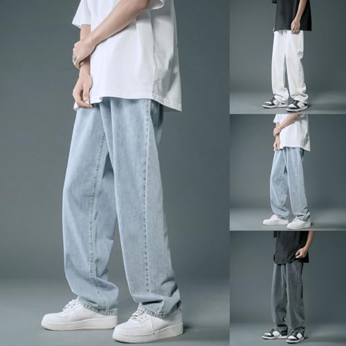 Pantalones vaqueros Y2K relajados vaqueros cómodos para evitar ropa ajustada de hombre 2