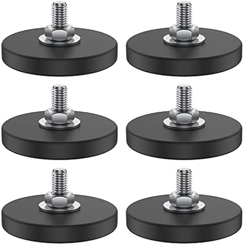 6Pcs Neodymium Magnet Base with Rubber Coating Cover