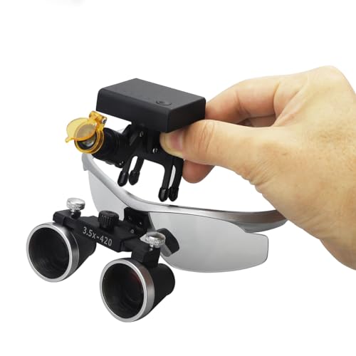 Generic HEADLIGHT 05 Lightweight Dental Headlight Portable Medical Spotlight With Optical Filter For Binocular Loupes Lab Magnifier Eyeglass Frame 5W Wireless thumb #3