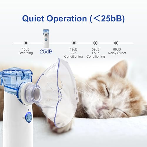 image for Pepultech Portabe Cat Nebulizer,Handheld Nebulizer of Cool Mist for Do