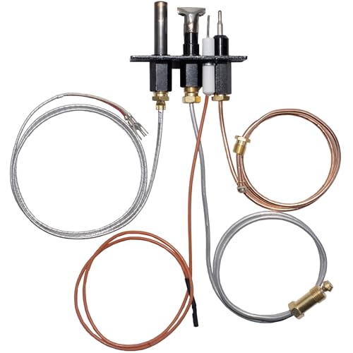 Caoooort 4021-736, 485-510A, Natural Gas Assembly for Heat-n-Glo, Quadrafire, Heatilator, 2103-010, Replacement Parts with Thermocouple, Thermopile