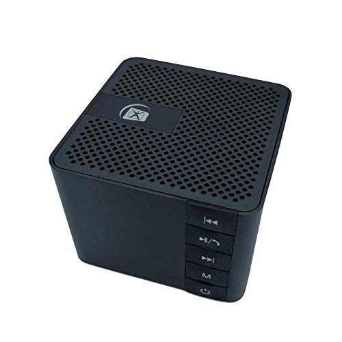 Cyber Express Electronics - Altavoz Bluetooth portátil Reproductor de mp3 en Micro SD Altavoz de Aluminio inalámbrico micrófono Incorporado Cubo Negro NE10