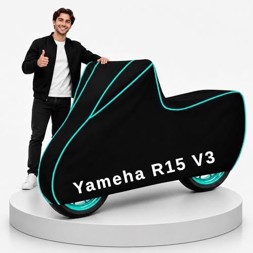 Image of My NEW Covers 100% Water Resistance Yameha R15 V3 Bike Cover | Taffeta Body Cover for Rain & Sun | UV Protection, Dustproof, Scratch Resistant, Windproof, Heat Resistant, Vehicle Specific Fit