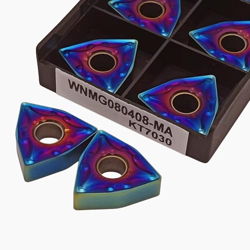 10 herramientas de torneado acero inoxidable WNMG080408-MA KT7030 miniatura 2