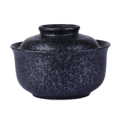 Tazón de ramen, juego de tazón de cerámica con tapa, 800 ml, cuencos de sopa de...