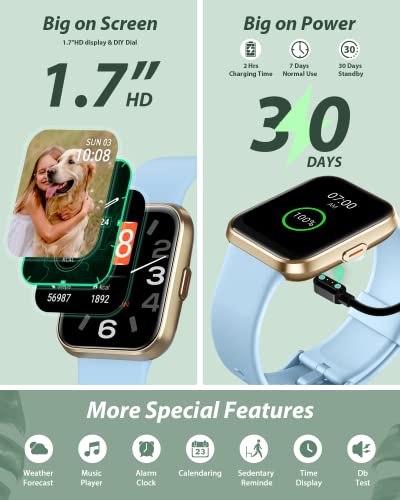 Tensky Smart Watch for Men Women(Call Receive/Dial), Alexa Built-in, 1.8" Touch Screen Fitness Tracker with Heart Rate Sleep Tracking, 100 Sports Modes, 3ATM Waterproof Smartwatch for Android iPhone