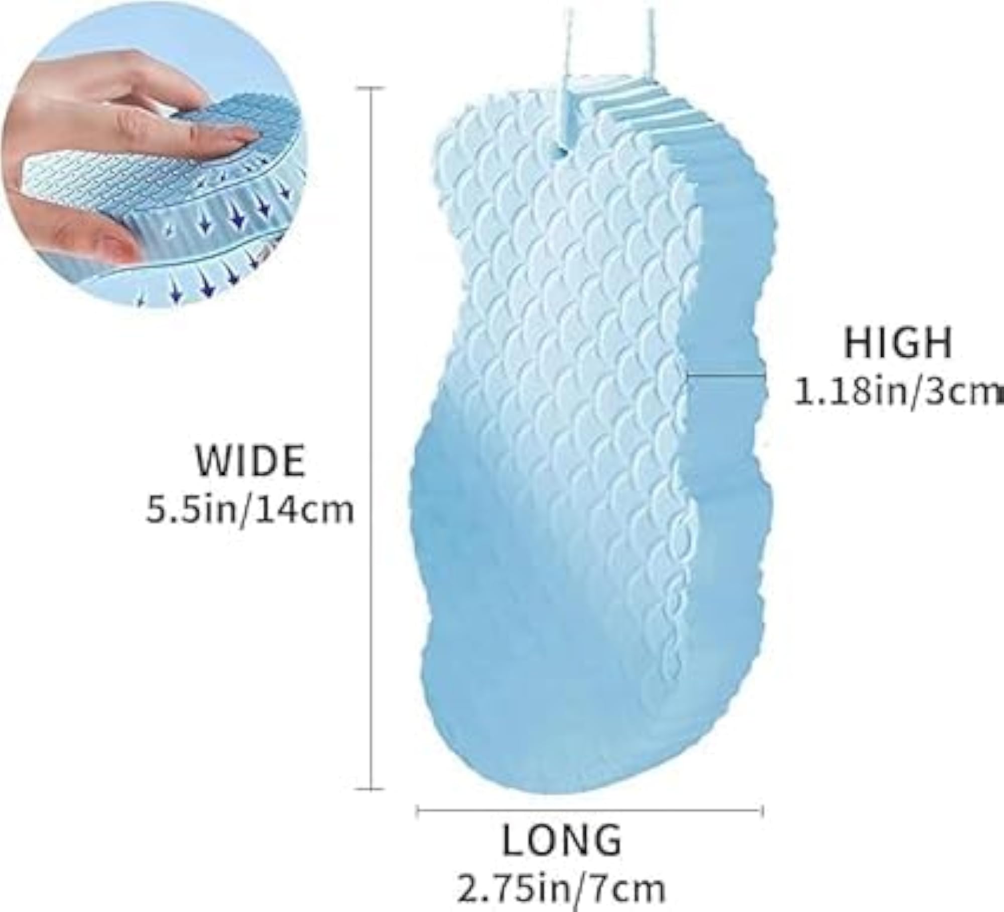3D Exfoliating Bath Sponge, Ultra Soft Body Scrubber